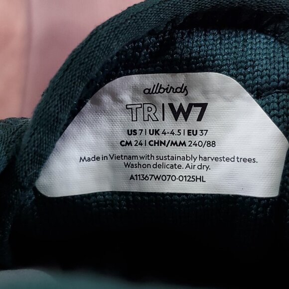 Allbirds TR Tree Runners Womens Size 7 Green Wool Knit Athletic Running Shoes - Picture 12 of 12